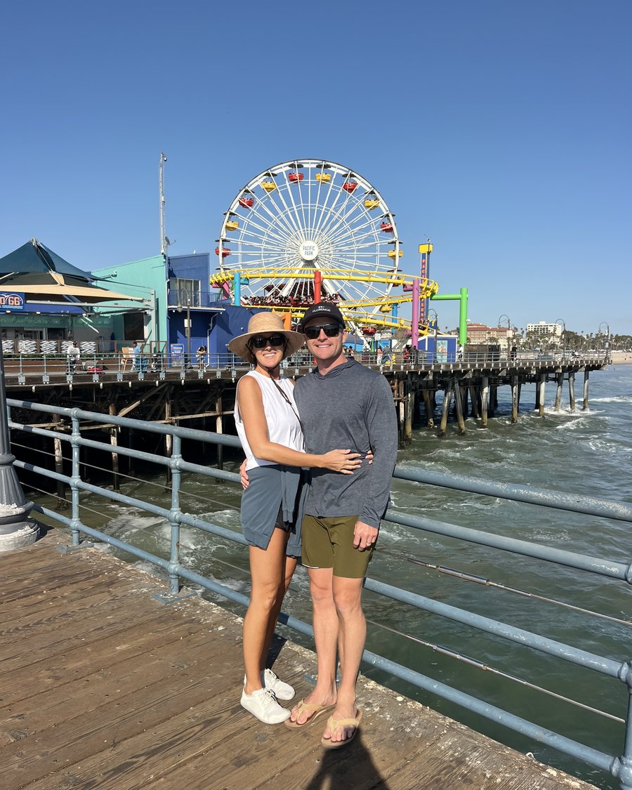 Nolan and Elizabeth on the Santa Monica Pier